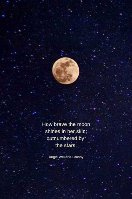 soulful nature quote | self-love quote | nature girl quote | a picture of a night sky with a full moon and stars...