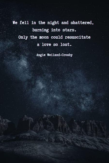 citat om hjärtesorg med en stjärnklar natt fotografi av Eberhard Grossgasteiger...