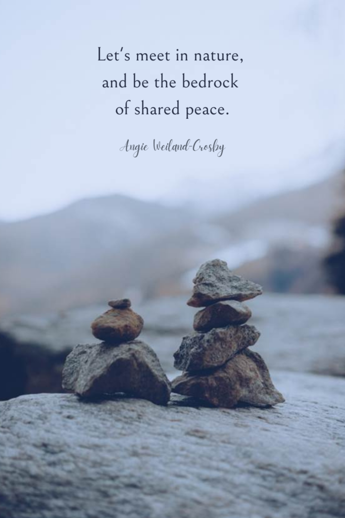 nature quote with rock statues on a mountain | photo by Eberhard Grossgasteiger