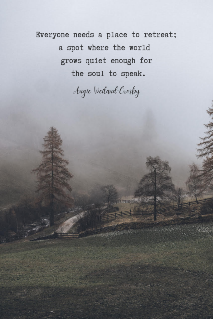 soul quote with a moody nature landscape by Eberhard Grossgasteiger